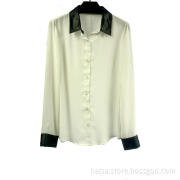 Spring Ladies White Blouses Shirts